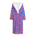 Dizzy Spiral Moving Optical Illusion Hooded Bathrobe