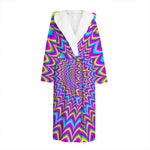 Dizzy Spiral Moving Optical Illusion Hooded Bathrobe