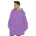 Dizzy Spiral Moving Optical Illusion Hoodie Blanket