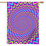 Dizzy Spiral Moving Optical Illusion House Flag
