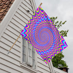 Dizzy Spiral Moving Optical Illusion House Flag