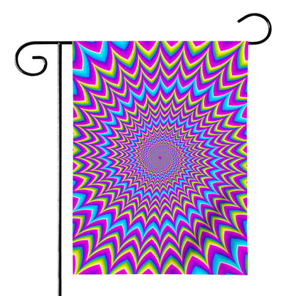 Dizzy Spiral Moving Optical Illusion House Flag