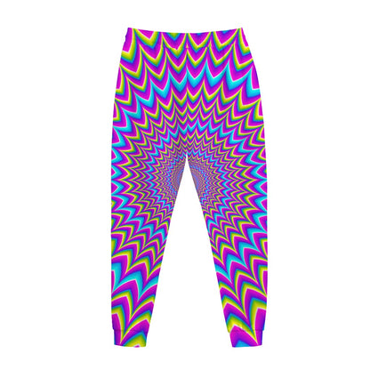 Dizzy Spiral Moving Optical Illusion Jogger Pants