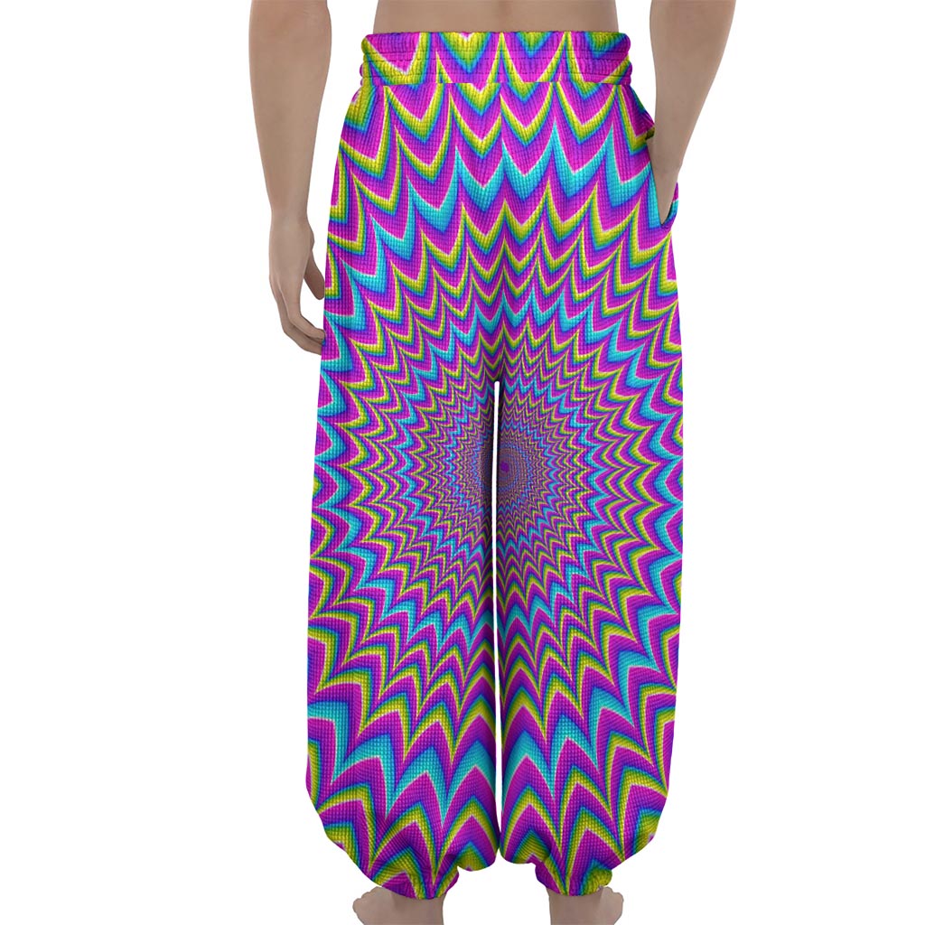 Dizzy Spiral Moving Optical Illusion Lantern Pants