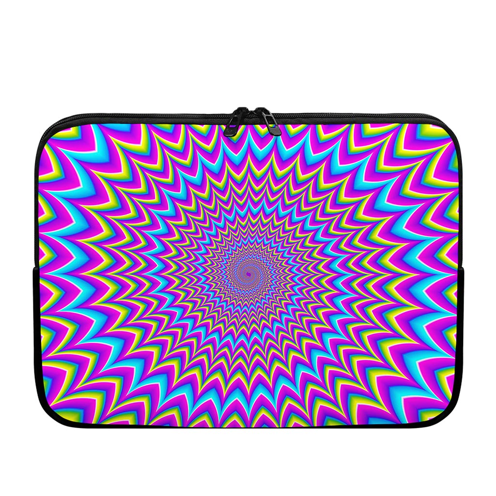 Dizzy Spiral Moving Optical Illusion Laptop Sleeve
