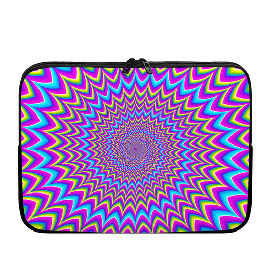 Dizzy Spiral Moving Optical Illusion Laptop Sleeve
