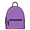 Dizzy Spiral Moving Optical Illusion Leather Backpack