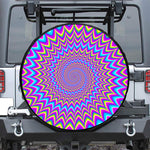 Dizzy Spiral Moving Optical Illusion Leather Spare Tire Cover