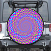 Dizzy Spiral Moving Optical Illusion Leather Spare Tire Cover