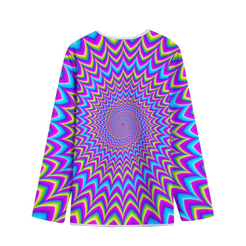 Dizzy Spiral Moving Optical Illusion Long Sleeve Short Coat