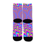 Dizzy Spiral Moving Optical Illusion Long Socks