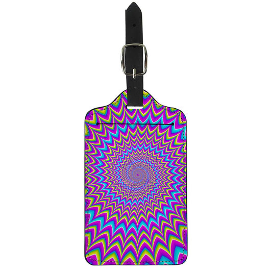 Dizzy Spiral Moving Optical Illusion Luggage Tag