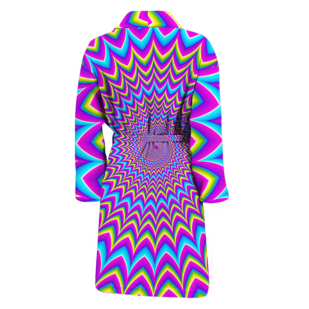 Dizzy Spiral Moving Optical Illusion Men's Bathrobe