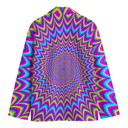 Dizzy Spiral Moving Optical Illusion Men's Blazer