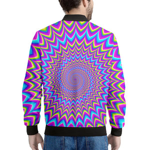 Dizzy Spiral Moving Optical Illusion Men's Bomber Jacket