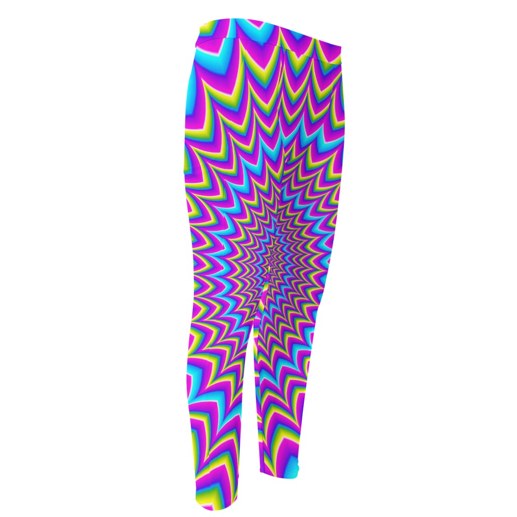 Dizzy Spiral Moving Optical Illusion Men's Compression Pants