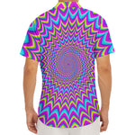 Dizzy Spiral Moving Optical Illusion Men's Deep V-Neck Shirt