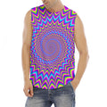 Dizzy Spiral Moving Optical Illusion Men's Fitness Tank Top