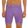 Dizzy Spiral Moving Optical Illusion Men's Long Boxer Briefs