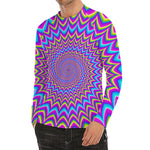 Dizzy Spiral Moving Optical Illusion Men's Long Sleeve Rash Guard