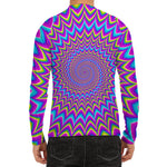 Dizzy Spiral Moving Optical Illusion Men's Long Sleeve Rash Guard