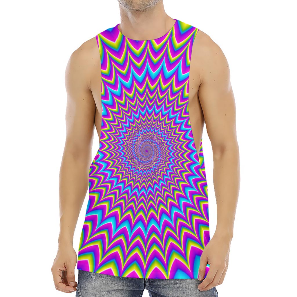 Dizzy Spiral Moving Optical Illusion Men's Muscle Tank Top