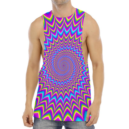 Dizzy Spiral Moving Optical Illusion Men's Muscle Tank Top