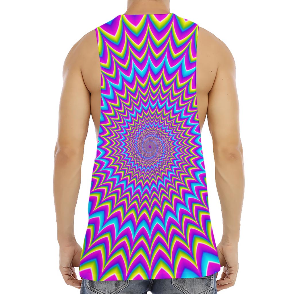 Dizzy Spiral Moving Optical Illusion Men's Muscle Tank Top