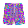 Dizzy Spiral Moving Optical Illusion Men's Athletic Shorts
