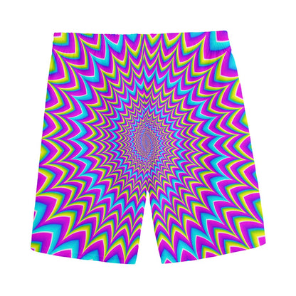 Dizzy Spiral Moving Optical Illusion Men's Sports Shorts