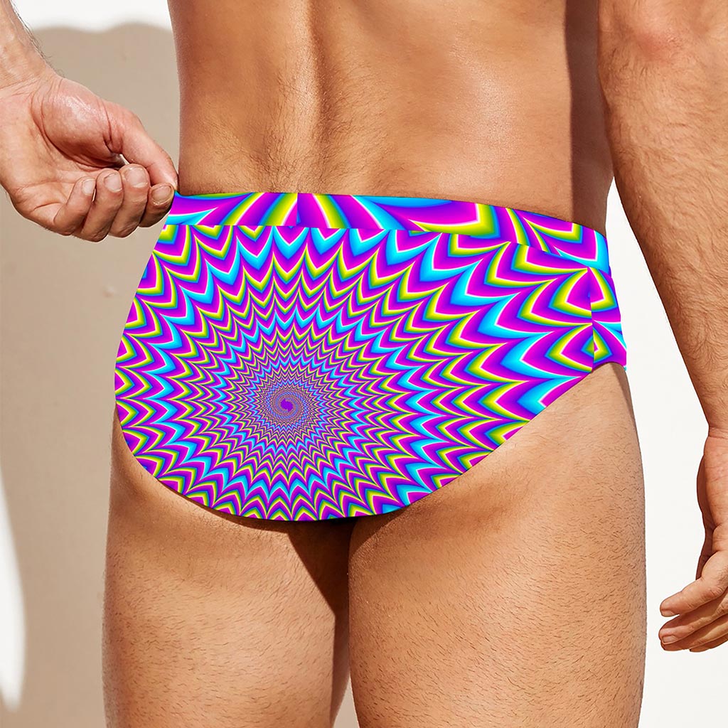 Dizzy Spiral Moving Optical Illusion Men's Swim Briefs