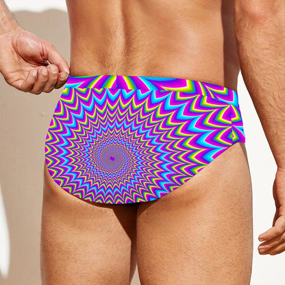 Dizzy Spiral Moving Optical Illusion Men's Swim Briefs