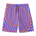 Dizzy Spiral Moving Optical Illusion Men's Swim Trunks