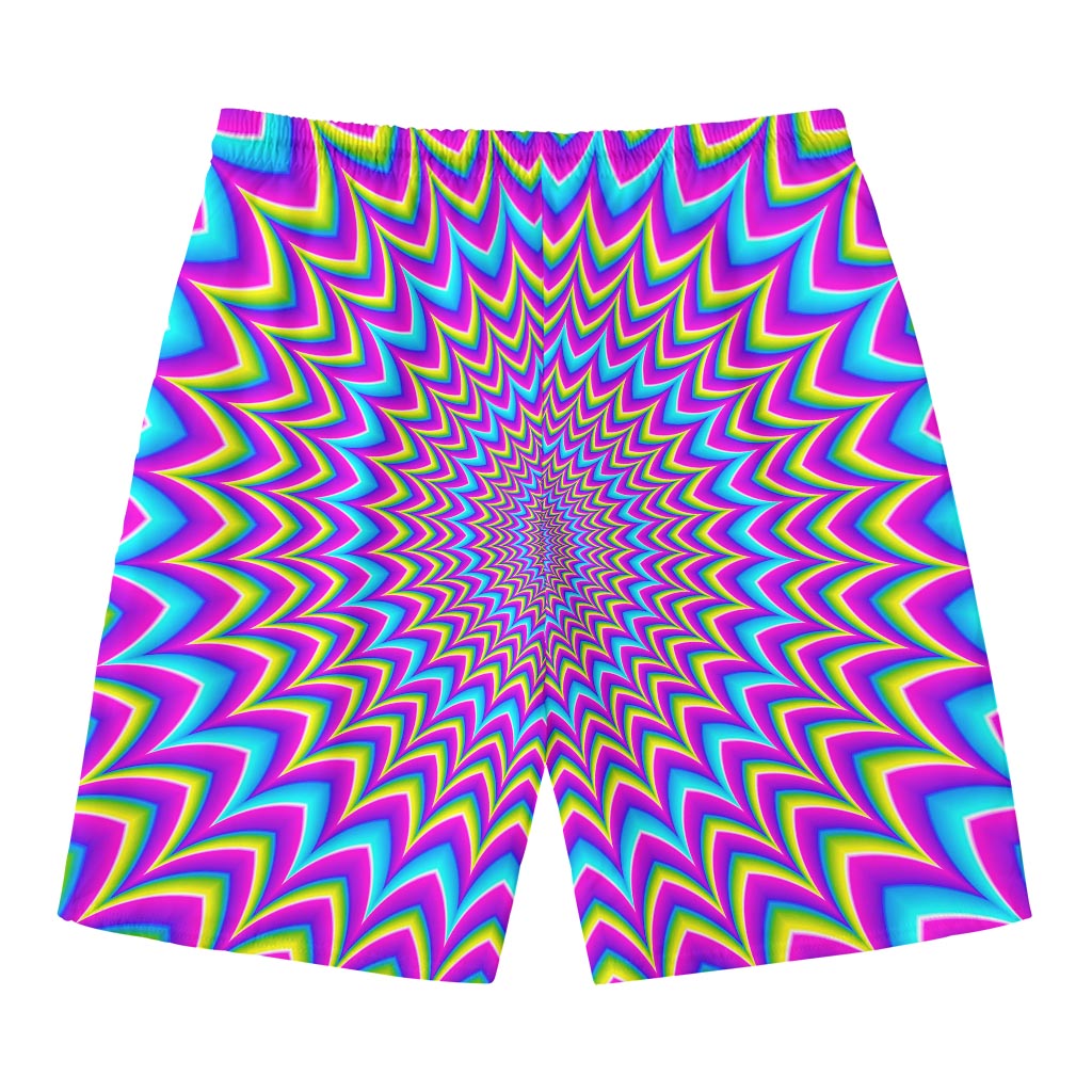 Dizzy Spiral Moving Optical Illusion Men's Swim Trunks