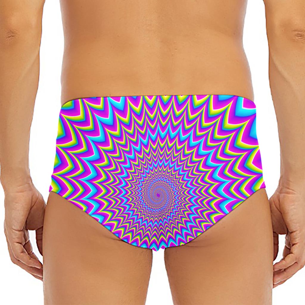 Dizzy Spiral Moving Optical Illusion Men's Triangle Swim Briefs