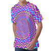 Dizzy Spiral Moving Optical Illusion Men's Velvet T-Shirt