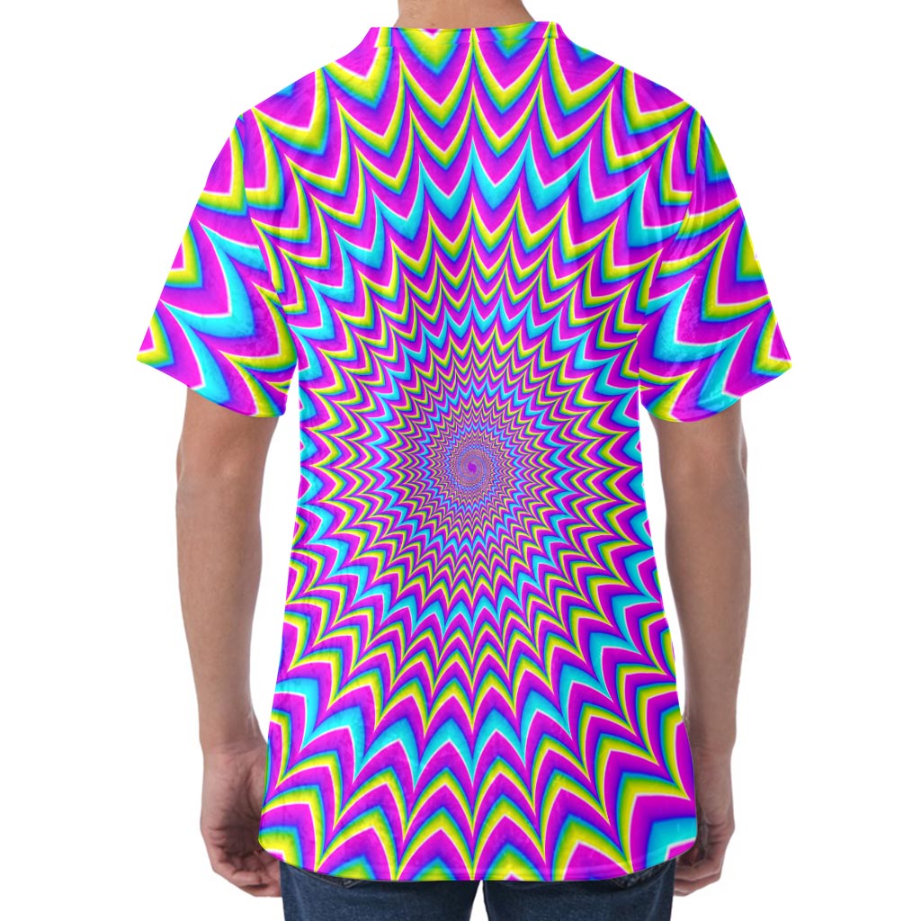 Dizzy Spiral Moving Optical Illusion Men's Velvet T-Shirt