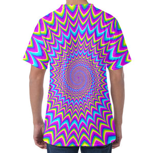 Dizzy Spiral Moving Optical Illusion Men's Velvet T-Shirt