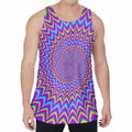 Dizzy Spiral Moving Optical Illusion Men's Velvet Tank Top