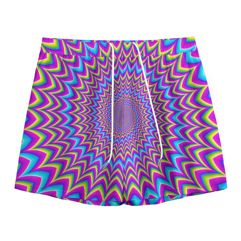 Dizzy Spiral Moving Optical Illusion Mesh Shorts
