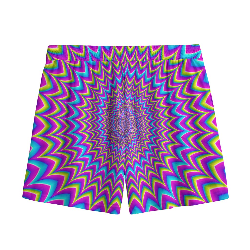 Dizzy Spiral Moving Optical Illusion Mesh Shorts