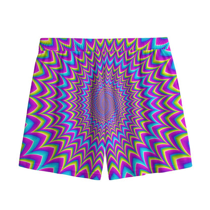 Dizzy Spiral Moving Optical Illusion Mesh Shorts