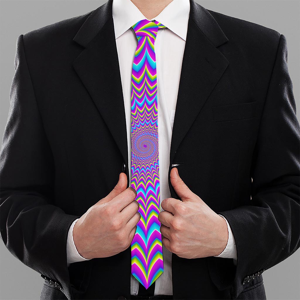 Dizzy Spiral Moving Optical Illusion Necktie