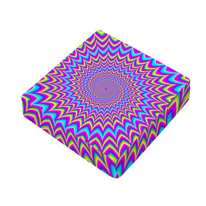 Dizzy Spiral Moving Optical Illusion Outdoor Seat Cushion Cover