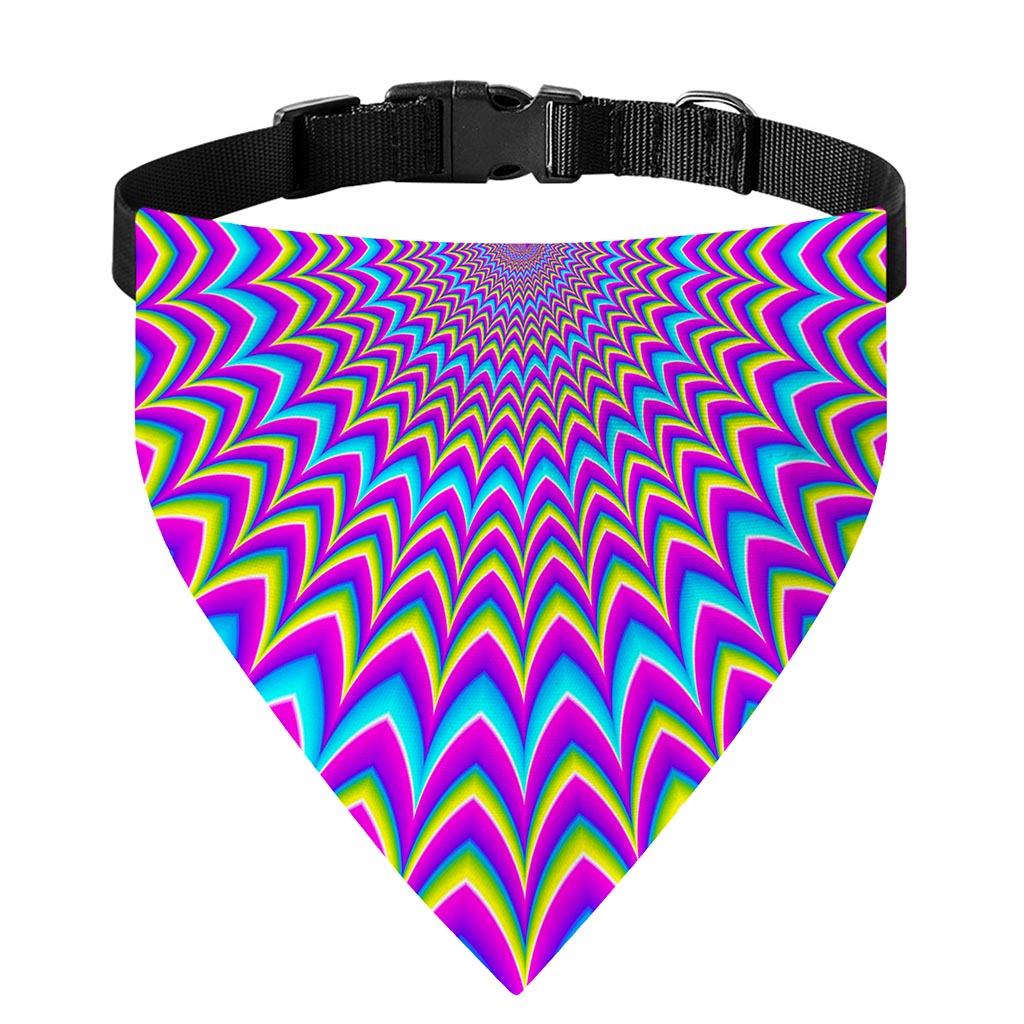Dizzy Spiral Moving Optical Illusion Over The Collar Dog Bandana