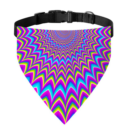 Dizzy Spiral Moving Optical Illusion Over The Collar Dog Bandana