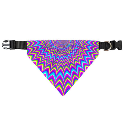 Dizzy Spiral Moving Optical Illusion Over The Collar Dog Bandana