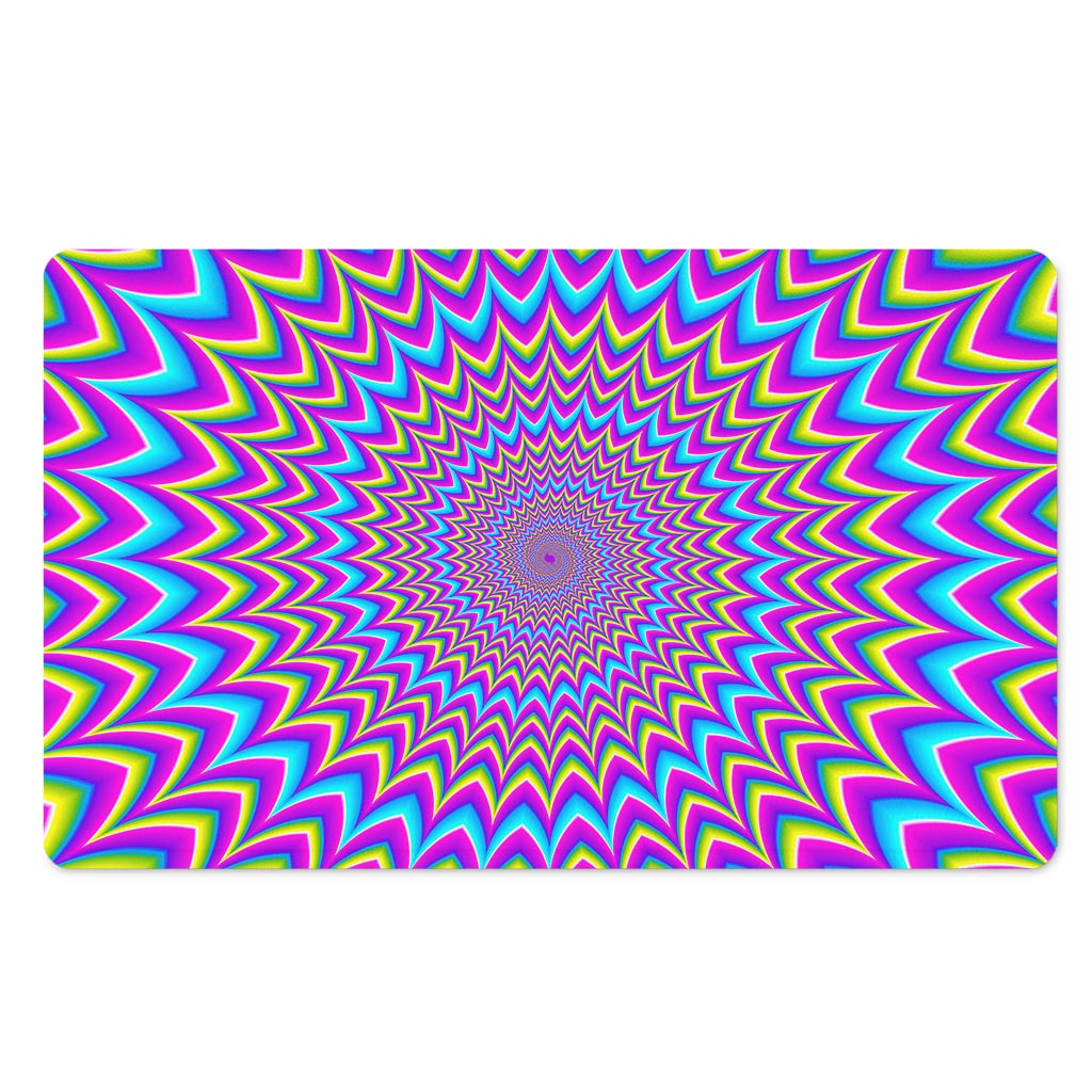 Dizzy Spiral Moving Optical Illusion Polyester Doormat