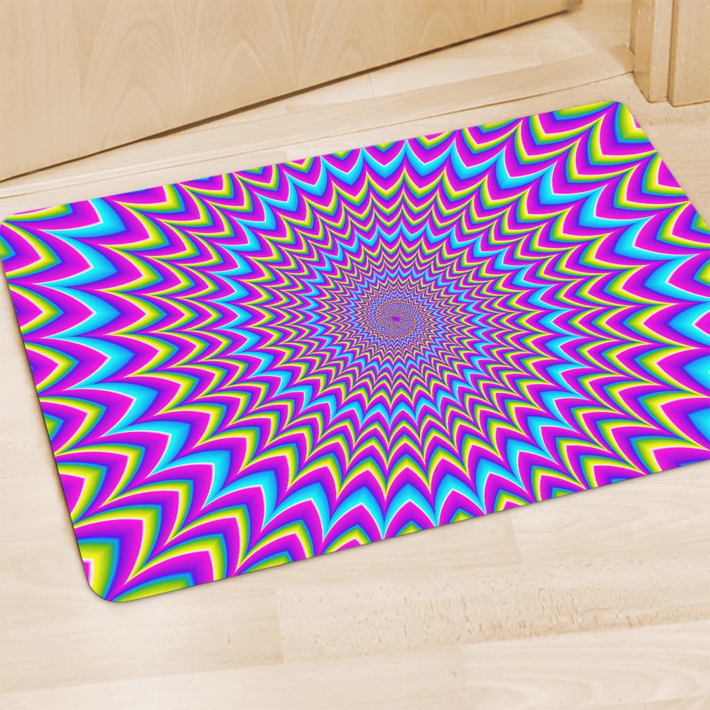 Dizzy Spiral Moving Optical Illusion Polyester Doormat