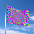 Dizzy Spiral Moving Optical Illusion Polyester Flag